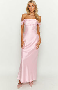 Off-Shoulder Maxi Kleid | Enganliegend | Ärmellos | Dehnbar | Einfarbig-Luzern Mode