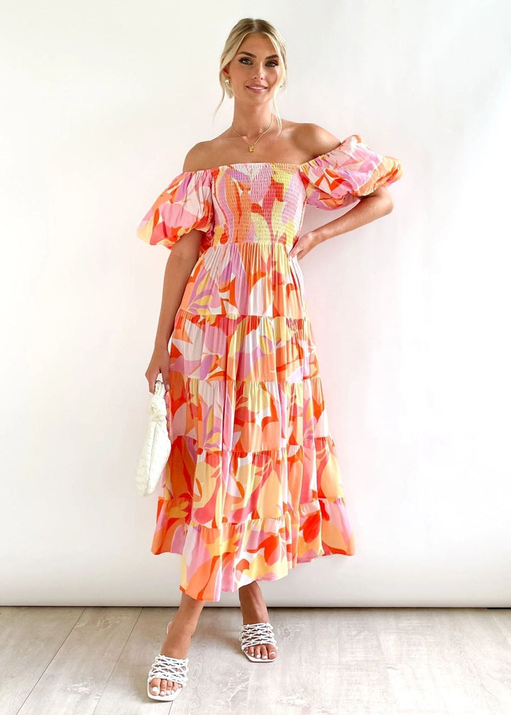 Off-Shoulder Midi-Kleid – Talia