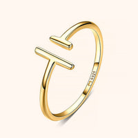 Verstellbarer Ring | Offen One Size Stilvoll 925 Silber Vergoldet Einzigartig-Gold-Luzern Mode