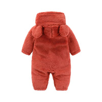 Winterlicher Teddy-Overall mit Ohren – Ultimativer Fleece-Komfort für Kinder