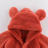 Winterlicher Teddy-Overall mit Ohren – Ultimativer Fleece-Komfort für Kinder