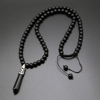Mala-Kette | Onyx Schwarz 108 Perlen Stilvoll Spirituell Vielseitig-Luzern Mode