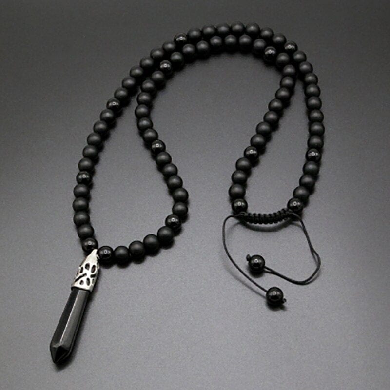 Mala-Kette | Onyx Schwarz 108 Perlen Stilvoll Spirituell Vielseitig-Luzern Mode