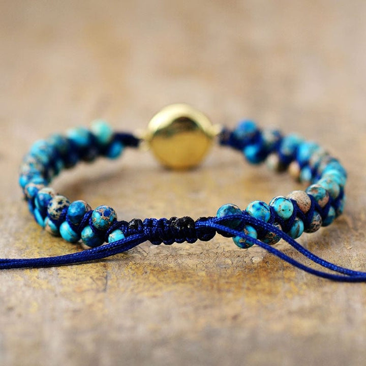 Edelstein-Armband | Jaspis Opal Handgefertigt Beruhigend Stilvoll Boho-Luzern Mode