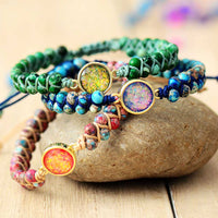 Edelstein-Armband | Opal Jaspis Erde Beruhigend Stilvoll Langlebig-Luzern Mode