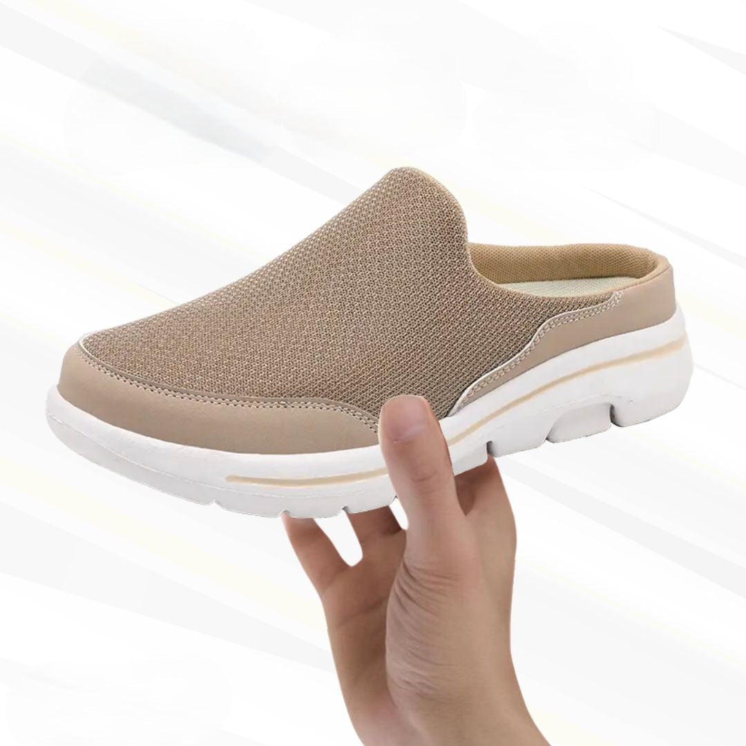 Heren Barfuß-Komfortschuhe | Orthopädisch | Slip-On | Schmerzlinderung-Beige-39-Luzern Mode