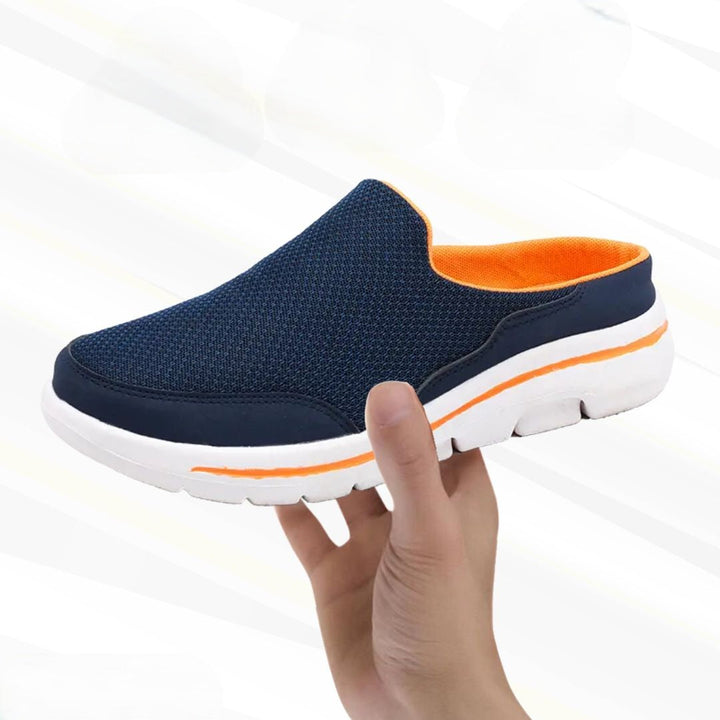 Heren Barfuß-Komfortschuhe | Orthopädisch | Slip-On | Schmerzlinderung-Blau-39-Luzern Mode