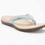 Damen Flip-Flops | Orthopädisch | Veganes Leder | Rutschfest | EVA-Schaum-35-Himmelblau-Luzern Mode
