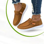 Damen Freizeitschuhe | Orthopädische | Slip-On | Einfarbig | Luftig-Braun-36-Luzern Mode