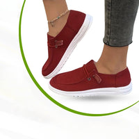 Damen Freizeitschuhe | Orthopädische | Slip-On | Einfarbig | Luftig-Rot-36-Luzern Mode