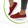 Damen Freizeitschuhe | Orthopädische | Slip-On | Einfarbig | Luftig-Rot-36-Luzern Mode