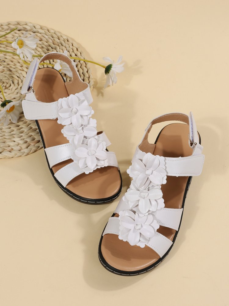 Orthopädische Sandalen Damen | Sommer | Bequem | Retro | Blumen | Keil-Luzern Mode