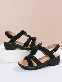Orthopädische Sandalen Damen | Sommer | Bequem | Retro | Blumen | Keil-Luzern Mode