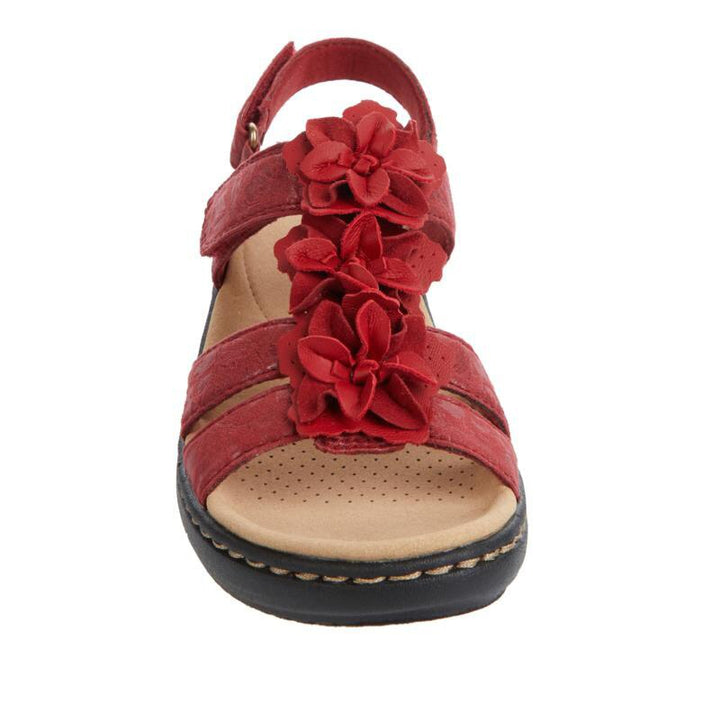 Orthopädische Sandalen Damen | Sommer | Bequem | Retro | Blumen | Keil-Luzern Mode