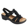 Orthopädische Sandalen Damen | Sommer | Bequem | Retro | Blumen | Keil-Schwarz-35-Luzern Mode