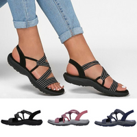 Damen Sandalen | Riemchen | Orthopädisch | Verstellbar | Offenes Design-Luzern Mode