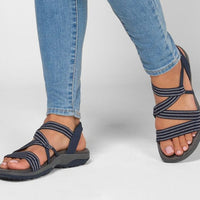 Damen Sandalen | Riemchen | Orthopädisch | Verstellbar | Offenes Design-Luzern Mode