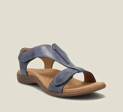 Orthopädische Sandalen Damen | Fußstütze Sommerschuhe-Navy blau-35-Luzern Mode