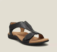 Orthopädische Sandalen Damen | Fußstütze Sommerschuhe-Schwarz-35-Luzern Mode