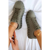 Damen Sneakers | Orthopädisch | Plateau-Sohle | Slipper | Antirutsch-Sohle-Grün-36-Luzern Mode