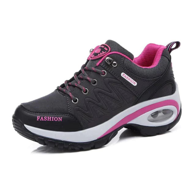 Damen Wanderschuhe | Niedrig | Orthopädisch | Rutschfest | Unterstützend-Grau-35-Luzern Mode