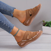 Damen Sandalen | Gelpolsterung | Verstellbar | Rutschfest | Gummi | Absatz-Luzern Mode