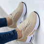 Orthopädische Damensneaker | Unterstützend | Rutschfest | Schnürung-Beige-35-Luzern Mode