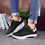 Damen Orthopädische Sneakers - Bequeme Sport-Schuhe-Schwarz-Weiß-35-Luzern Mode