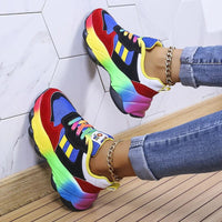 Damen Sneaker | Orthopädisch | Dämpfend | Farblich | Niedrig | Schnürsenkel-Luzern Mode