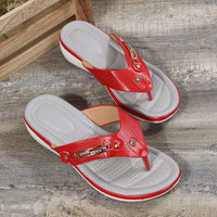 Damen Flip-Flops | Orthopädisch | Rutschfest | Stoßdämpfend | Offen-Luzern Mode