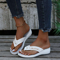 Damen Flip-Flops | Orthopädisch | Rutschfest | Stoßdämpfend | Offen-Luzern Mode