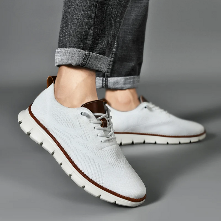 Herren Sneaker aus Strick mit Lederakzenten und Komfortsohle-Luzern Mode