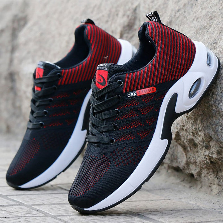 Herren Laufschuhe mit Dämpfung und Atmungsaktivität-Rot-39-Luzern Mode