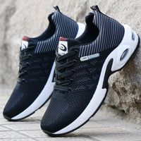 Herren Laufschuhe mit Dämpfung und Atmungsaktivität-Schwarz-39-Luzern Mode