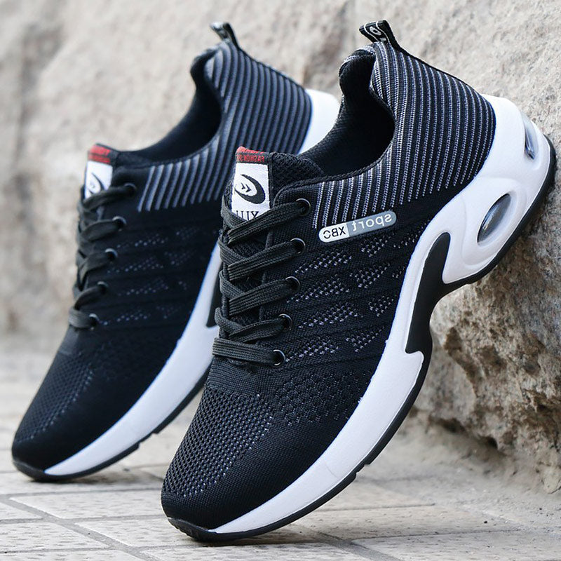 Herren Laufschuhe mit Dämpfung und Atmungsaktivität-Schwarz-39-Luzern Mode