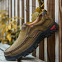 Herren Wanderschuhe | Orthopädisch | Leder | Einlegsohle | Rutschfest-Armeegrün-39-Luzern Mode