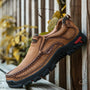 Herren Wanderschuhe | Orthopädisch | Leder | Einlegsohle | Rutschfest-Braun-39-Luzern Mode