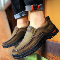 Herren Wanderschuhe | Orthopädisch | Leder | Einlegsohle | Rutschfest-Luzern Mode