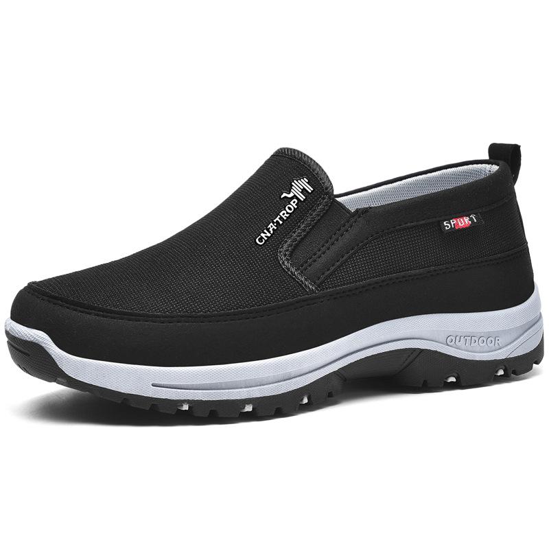 Herren Wanderschuhe | Orthopädisch | Einsteigen | Einfarbig | Rutschfest-Schwarz-38-Luzern Mode