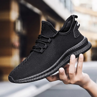 Herren Laufschuhe Atmungsaktiv Leicht Sport Sneaker-39-Schwarz-Luzern Mode
