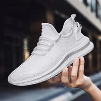 Herren Laufschuhe Atmungsaktiv Leicht Sport Sneaker-39-Weiß-Luzern Mode