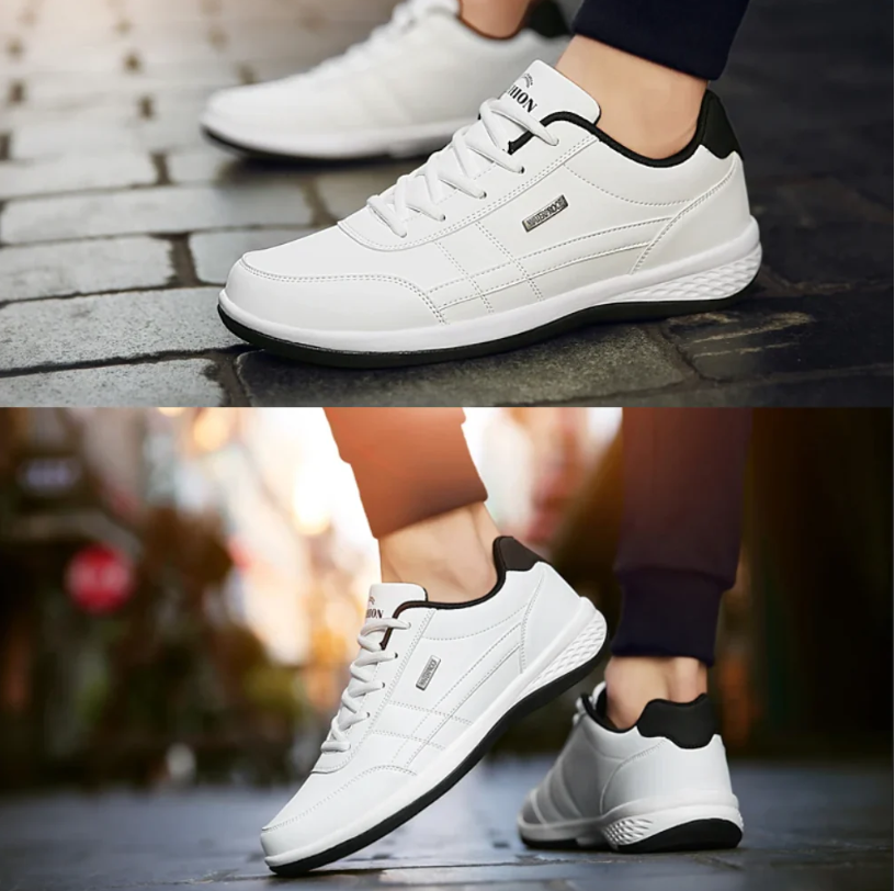 Herren Sneakers | Orthopädisch | Niedrig | Schnürung | Wasserdicht-Luzern Mode