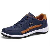 Herren Sneakers | Orthopädisch | Niedrig | Schnürung | Wasserdicht-Blau-39-Luzern Mode