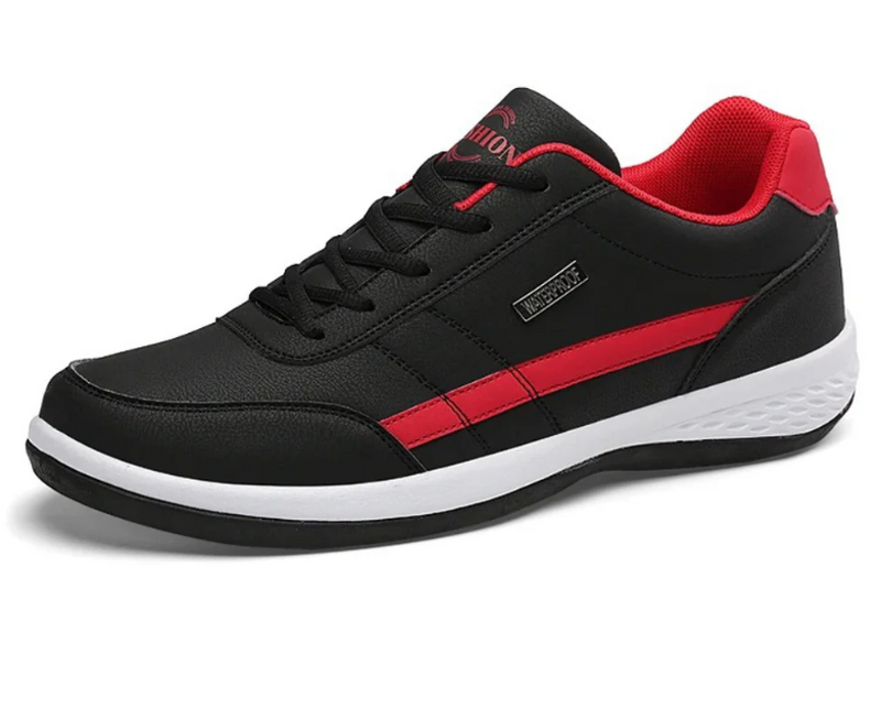 Herren Sneakers | Orthopädisch | Niedrig | Schnürung | Wasserdicht-Schwarz-39-Luzern Mode