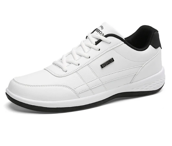 Herren Sneakers | Orthopädisch | Niedrig | Schnürung | Wasserdicht-Weiß-39-Luzern Mode