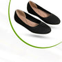 Ballerinas | Orthopädisch | Fußdekompression | Slip-On | Wasserdicht-Samtschwarz-36-Luzern Mode