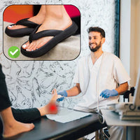Damen Flip-Flops | Orthopädisch | Einfarbig | Slip-On Design | Dick-Luzern Mode