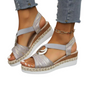 Damen Sandalen | Orthopädisch | Rutschfest | Offenes Design | Slip-On-Silber-36-Luzern Mode