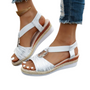 Damen Sandalen | Orthopädisch | Rutschfest | Offenes Design | Slip-On-Weiß-36-Luzern Mode