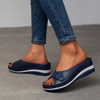 Damen Sandalen | Orthopädisch | Offenes Design | Slip-On | Vegan-Luzern Mode